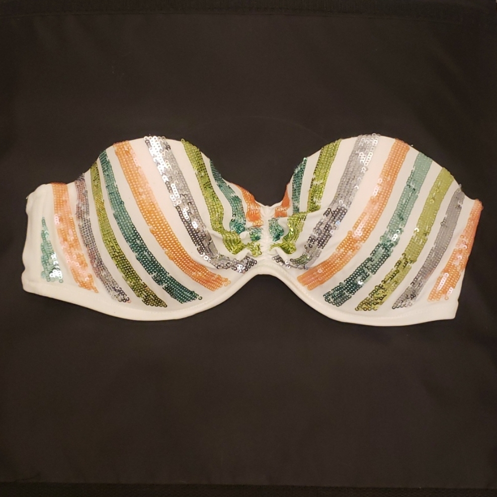 VS Strapless bikini top with sequins